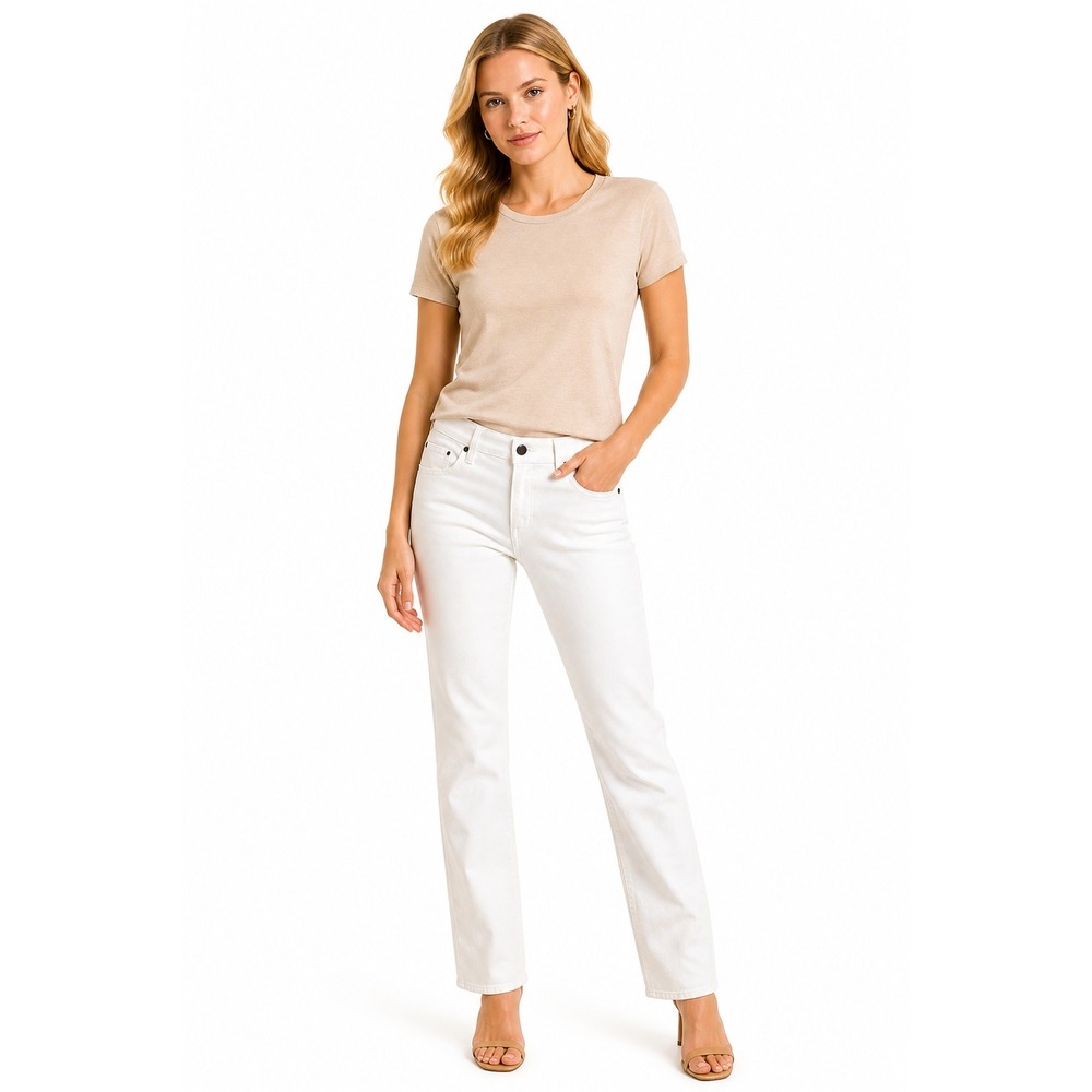 Citizens of Humanity Ava Jeans 2 White Low Rise Straight Leg Denim Womens‎